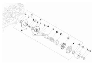 Rear pulley - clutch